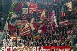 10.03.2026,  Fussball UEFA Championsleague 2025/2026: Achtelfinale, Atalanta Bergamo - FC Bayern München, in der New Balance Arena (Bergamo, Italien), Bayernfans in ihrer Kurve.