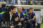 10.03.2026,  Fussball UEFA Championsleague 2025/2026: Achtelfinale, Atalanta Bergamo - FC Bayern München, in der New Balance Arena (Bergamo, Italien), Experten am TV-Mikrofon, v.li: Mats Hummels, Benedikt Höwedes, Christoph Kramer, 