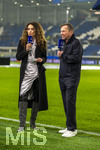 10.03.2026,  Fussball UEFA Championsleague 2025/2026: Achtelfinale, Atalanta Bergamo - FC Bayern München, in der New Balance Arena (Bergamo, Italien), Lothar Matthäus (re) am SKY-Sport Mikrofon, mit Moderatorin Kimberly Budinsky (li)  