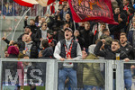 10.03.2026,  Fussball UEFA Championsleague 2025/2026: Achtelfinale, Atalanta Bergamo - FC Bayern München, in der New Balance Arena (Bergamo, Italien), Bayernfans in ihrer Kurve.