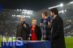 10.03.2026,  Fussball UEFA Championsleague 2025/2026: Achtelfinale, Atalanta Bergamo - FC Bayern München, in der New Balance Arena (Bergamo, Italien), Experten am TV-Mikrofon, v.li: Tabea Kemme, Christoph Kramer, Mats Hummels,   