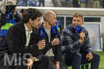 10.03.2026,  Fussball UEFA Championsleague 2025/2026: Achtelfinale, Atalanta Bergamo - FC Bayern München, in der New Balance Arena (Bergamo, Italien), Experten am TV-Mikrofon, v.li: Mats Hummels, Benedikt Höwedes, Christoph Kramer, 