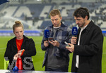 10.03.2026,  Fussball UEFA Championsleague 2025/2026: Achtelfinale, Atalanta Bergamo - FC Bayern München, in der New Balance Arena (Bergamo, Italien), Experten am TV-Mikrofon, v.li: Tabea Kemme, Christoph Kramer, Mats Hummels,   
