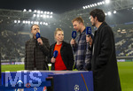10.03.2026,  Fussball UEFA Championsleague 2025/2026: Achtelfinale, Atalanta Bergamo - FC Bayern München, in der New Balance Arena (Bergamo, Italien), Experten am TV-Mikrofon, v.li: Tabea Kemme, Christoph Kramer, Mats Hummels,   