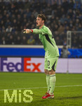 10.03.2026,  Fussball UEFA Championsleague 2025/2026: Achtelfinale, Atalanta Bergamo - FC Bayern München, in der New Balance Arena (Bergamo, Italien), Torwart Jonas Urbig (FC Bayern München) 