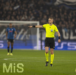 10.03.2026,  Fussball UEFA Championsleague 2025/2026: Achtelfinale, Atalanta Bergamo - FC Bayern München, in der New Balance Arena (Bergamo, Italien), Schiedsrichter Espen Eskas (Norwegen) 