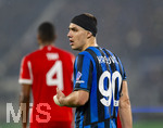 10.03.2026,  Fussball UEFA Championsleague 2025/2026: Achtelfinale, Atalanta Bergamo - FC Bayern München, in der New Balance Arena (Bergamo, Italien), Nikola Krstovic (Atalanta Bergamo) mit Kopfturban 