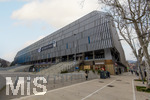 10.03.2026,  Fussball UEFA Championsleague 2025/2026: Achtelfinale, Atalanta Bergamo - FC Bayern München, in der New Balance Arena (Bergamo, Italien), Aussenansicht Fassade des Stadions.  