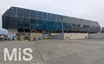 10.03.2026,  Fussball UEFA Championsleague 2025/2026: Achtelfinale, Atalanta Bergamo - FC Bayern München, in der New Balance Arena (Bergamo, Italien), Aussenansicht Fassade des Stadions.  Neuerbaute Nordtribüne.