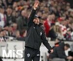 12.03.2026, Fussball UEFA Europa League 2025/2026: Achtelfinale, VfB Stuttgart - FC Porto, in der MHP-Arena Stuttgart, Trainer Sebastian Hoeneß (Stuttgart) pfeift,
  

