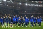 12.03.2026, Fussball UEFA Europa League 2025/2026: Achtelfinale, VfB Stuttgart - FC Porto, in der MHP-Arena Stuttgart, Die Spieler aus Porto feiern nach dem Spiel 

