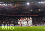 12.03.2026, Fussball UEFA Europa League 2025/2026: Achtelfinale, VfB Stuttgart - FC Porto, in der MHP-Arena Stuttgart, Mannschaftsfoto Stuttgart mit: Torwart Alexander Nübel (Stuttgart), Ramon Hendriks (Stuttgart), Angelo Stiller (Stuttgart), Ermedin Demirovic (Stuttgart), Nick Woltemade (Stuttgart), Atakan Karazor (Stuttgart), Jamie Leweling (Stuttgart), Jeff Chabot (Stuttgart), Deniz Undav (Stuttgart), Nikolas Nartey (Stuttgart), Finn Jeltsch (Stuttgart).