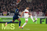 12.03.2026, Fussball UEFA Europa League 2025/2026: Achtelfinale, VfB Stuttgart - FC Porto, in der MHP-Arena Stuttgart, re: Ermedin Demirovic (Stuttgart) am Ball 