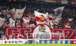 12.03.2026, Fussball UEFA Europa League 2025/2026: Achtelfinale, VfB Stuttgart - FC Porto, in der MHP-Arena Stuttgart, Fanchoreografie der Stuttgarter Fans 