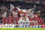 12.03.2026, Fussball UEFA Europa League 2025/2026: Achtelfinale, VfB Stuttgart - FC Porto, in der MHP-Arena Stuttgart, Fanchoreografie der Stuttgarter Fans  