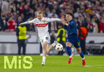 12.03.2026, Fussball UEFA Europa League 2025/2026: Achtelfinale, VfB Stuttgart - FC Porto, in der MHP-Arena Stuttgart, v.li: Chris Führich (Stuttgart) gegen Pepe (FC Porto)  