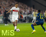 12.03.2026, Fussball UEFA Europa League 2025/2026: Achtelfinale, VfB Stuttgart - FC Porto, in der MHP-Arena Stuttgart, li: Nikolas Nartey (Stuttgart) 