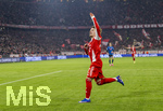 18.03.2026,  Fussball UEFA Championsleague 2025/2026: Achtelfinale Rückspiel,  FC Bayern München - Atalanta Bergamo, in der Allianz-Arena München, Torjubel Lennart Karl (FC Bayern München) 