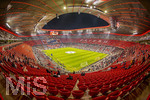 18.03.2026,  Fussball UEFA Championsleague 2025/2026: Achtelfinale Rückspiel,  FC Bayern München - Atalanta Bergamo, in der Allianz-Arena München, Übersicht von oben vor dem Spiel.