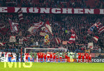 18.03.2026,  Fussball UEFA Championsleague 2025/2026: Achtelfinale Rückspiel,  FC Bayern München - Atalanta Bergamo, in der Allianz-Arena München, Schlussjubel der Bayern, nach dem Spiel bei der Südkurve