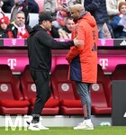 21.03.2026, Fussball Bundesliga 2025/2026, 27.Spieltag, FC Bayern München - 1.FC Union Berlin, in der Allianz-Arena München,      v.l. Trainer Steffen Baumgart (1.FC Union Berlin) und Trainer Vincent Kompany (FC Bayern München) 


