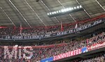 21.03.2026, Fussball Bundesliga 2025/2026, 27.Spieltag, FC Bayern München - 1.FC Union Berlin, in der Allianz-Arena München,      Spruchband bei den Union Fans.


