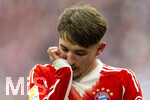 21.03.2026, Fussball Bundesliga 2025/2026, 27.Spieltag, FC Bayern München - 1.FC Union Berlin, in der Allianz-Arena München, Lennart Karl (FC Bayern München) nachdenklich 