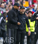 21.03.2026, Fussball Bundesliga 2025/2026, 27.Spieltag, FC Bayern München - 1.FC Union Berlin, in der Allianz-Arena München, Shakehands nach dem Schlusspfiff, v.li: Trainer Vincent Kompany (FC Bayern München) mit Trainer Steffen Baumgart (Union Berlin) 