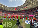 21.03.2026, Fussball Bundesliga 2025/2026, 27.Spieltag, FC Bayern München - 1.FC Union Berlin, in der Allianz-Arena München,  Einlaufen der Mannschaften aus der Klappe zu den Katakomben.