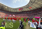 21.03.2026, Fussball Bundesliga 2025/2026, 27.Spieltag, FC Bayern München - 1.FC Union Berlin, in der Allianz-Arena München,  Einlaufen der Mannschaften aus der Klappe zu den Katakomben.
