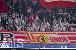 21.03.2026, Fussball Bundesliga 2025/2026, 27.Spieltag, FC Bayern München - 1.FC Union Berlin, in der Allianz-Arena München, Fans Union Berlin in dritten Reihe des Stadions oben 