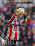 21.03.2026, Fussball Bundesliga 2025/2026, 27.Spieltag, FC Bayern München - 1.FC Union Berlin, in der Allianz-Arena München, Torwart Jonas Urbig (FC Bayern München) beim Aufwärmen, 