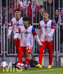 21.03.2026, Fussball Bundesliga 2025/2026, 27.Spieltag, FC Bayern München - 1.FC Union Berlin, in der Allianz-Arena München, Ersatzspieler v.lI. Filip Pavic (FC Bayern München), Maycon Cardozo (Bayern München), Erblin Osmani (Bayern München) 