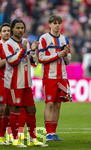 21.03.2026, Fussball Bundesliga 2025/2026, 27.Spieltag, FC Bayern München - 1.FC Union Berlin, in der Allianz-Arena München, Schlussjubel, re: Guido Della Rovere (FC Bayern München) 