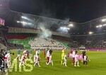 22.03.2026, Fussball 1. Bundesliga 2025/2026, 27.Spieltag, FC Augsburg - VfB Stuttgart, in der WWK-Arena Augsburg. Choreografie.
 -Von kleinauf funkeln meine Augen usw.   

