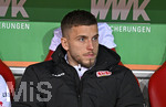22.03.2026, Fussball 1. Bundesliga 2025/2026, 27.Spieltag, FC Augsburg - VfB Stuttgart, in der WWK-Arena Augsburg. Ermedin Demirovic (Stuttgart) sitzt erst mal auf der Bank.
 

