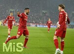 22.03.2026, Fussball 1. Bundesliga 2025/2026, 27.Spieltag, FC Augsburg - VfB Stuttgart, in der WWK-Arena Augsburg. v.l. Deniz Undav (Stuttgart) und Angelo Stiller (Stuttgart) jubeln.
 

