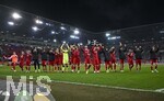22.03.2026, Fussball 1. Bundesliga 2025/2026, 27.Spieltag, FC Augsburg - VfB Stuttgart, in der WWK-Arena Augsburg. Die Stuttgarter Spieler feiern nach dem Spiel 
 

