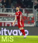 22.03.2026, Fussball 1. Bundesliga 2025/2026, 27.Spieltag, FC Augsburg - VfB Stuttgart, in der WWK-Arena Augsburg. Jeff Chabot (Stuttgart) in Rage 