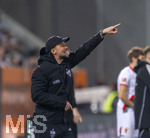 22.03.2026, Fussball 1. Bundesliga 2025/2026, 27.Spieltag, FC Augsburg - VfB Stuttgart, in der WWK-Arena Augsburg. Trainer Sebastian Hoeneß (Stuttgart) in Rage 