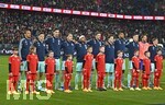 27.03.2026, Fussball Freundschafts-Länderspiel, Schweiz - Deutschland, im Stadion St.-Jakob-Park in Basel (Schweiz). Die Mannschaft steht in einer Reihe, v.l. Leroy Sane (Deutschland), Florian Wirtz (Deutschland), Kai Hawertz (Deutschland), David Raum (Deutschland), Serge Gnabry (Deutschland) , Leon Goretzka (Deutschland), Angelo Stiller (Deutschland), Jonathan Tah (Deutschland), Nico Schlotterbeck (Deutschland), Torwart Oliver Baumann (Deutschland) und Joshua Kimmich (Deutschland) 