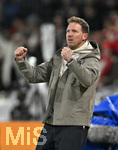 27.03.2026, Fussball Freundschafts-Länderspiel, Schweiz - Deutschland, im Stadion St.-Jakob-Park in Basel (Schweiz). Trainer Julian Nagelsmann (Deutschland) jubelt.