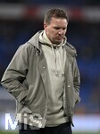 27.03.2026, Fussball Freundschafts-Länderspiel, Schweiz - Deutschland, im Stadion St.-Jakob-Park in Basel (Schweiz). Trainer Julian Nagelsmann (Deutschland) nachdenklich