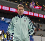 27.03.2026, Fussball Freundschafts-Länderspiel, Schweiz - Deutschland, im Stadion St.-Jakob-Park in Basel (Schweiz). Trainer Julian Nagelsmann (Deutschland) nachdenklich  