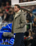 27.03.2026, Fussball Freundschafts-Länderspiel, Schweiz - Deutschland, im Stadion St.-Jakob-Park in Basel (Schweiz). Trainer Julian Nagelsmann (Deutschland) nachdenklich am Spielfeldrand. 