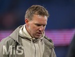 27.03.2026, Fussball Freundschafts-Länderspiel, Schweiz - Deutschland, im Stadion St.-Jakob-Park in Basel (Schweiz). Trainer Julian Nagelsmann (Deutschland) nachdenklich 
