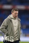 27.03.2026, Fussball Freundschafts-Länderspiel, Schweiz - Deutschland, im Stadion St.-Jakob-Park in Basel (Schweiz). Trainer Julian Nagelsmann (Deutschland) nachdenklich 