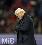 27.03.2026, Fussball Freundschafts-Länderspiel, Schweiz - Deutschland, im Stadion St.-Jakob-Park in Basel (Schweiz). Sportdirektor Rudi Völler (Deutschland) nachdenklich 