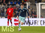 27.03.2026, Fussball Freundschafts-Länderspiel, Schweiz - Deutschland, im Stadion St.-Jakob-Park in Basel (Schweiz). Anton Stach (Deutschland) am Ball 