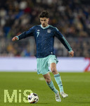 27.03.2026, Fussball Freundschafts-Länderspiel, Schweiz - Deutschland, im Stadion St.-Jakob-Park in Basel (Schweiz). Kai Hawertz (Deutschland) am Ball 